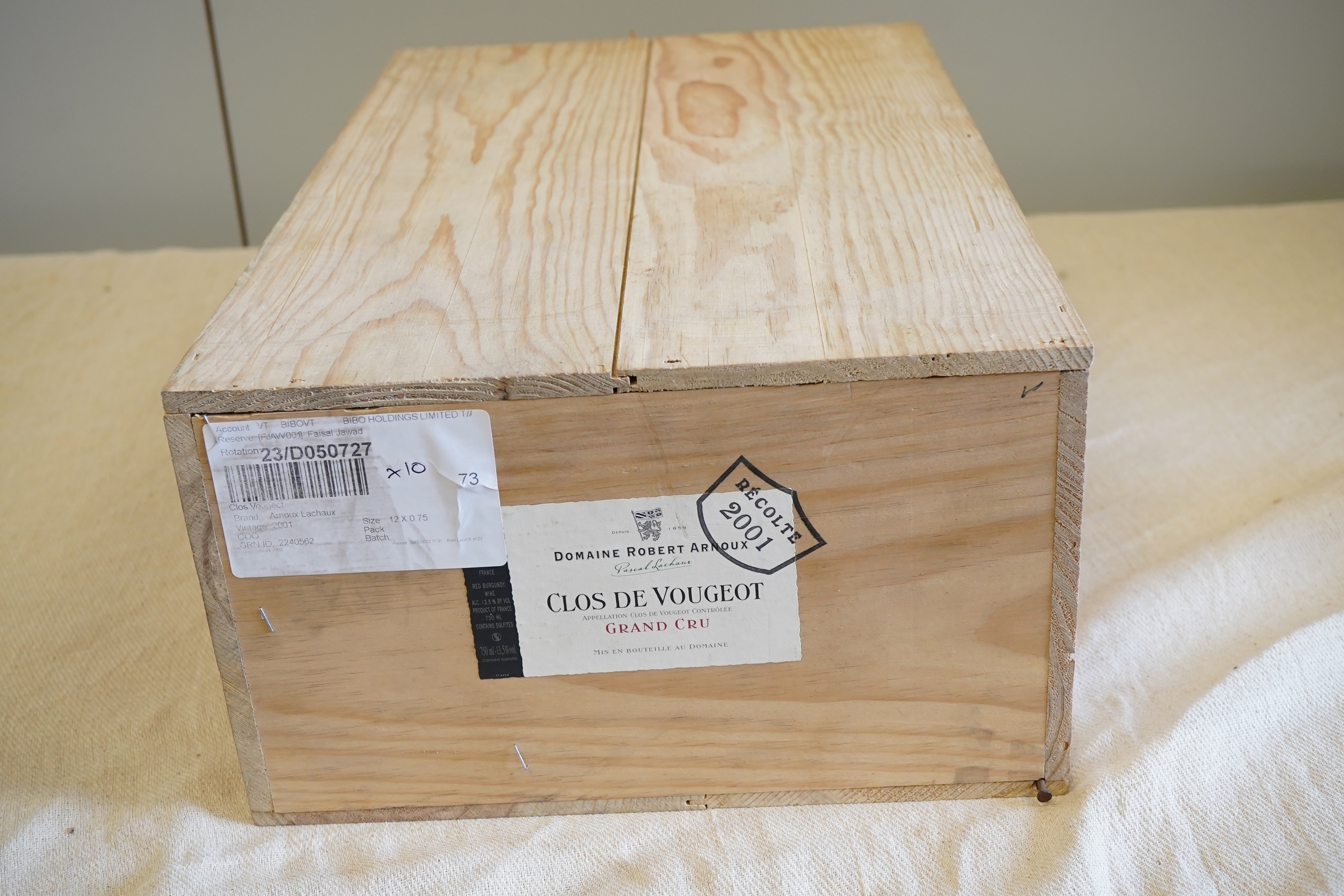 Domaine Arnoux-Lachaux, Clos de Vougeot Grand Cru, 2001
